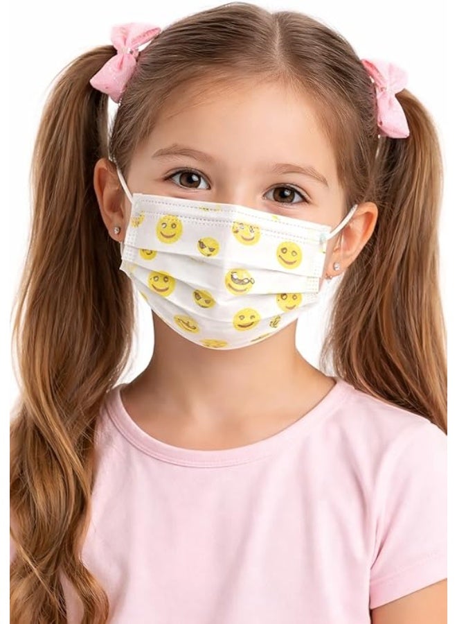 علبة كمامات أطفال مكونة من 50 قطعة غير مغلفة، تصميم مناسب للاستخدام اليومي، خفيفة ومريحة للأطفال، مناسبة للمدرسة والخروج والاستخدام العام - Image 3